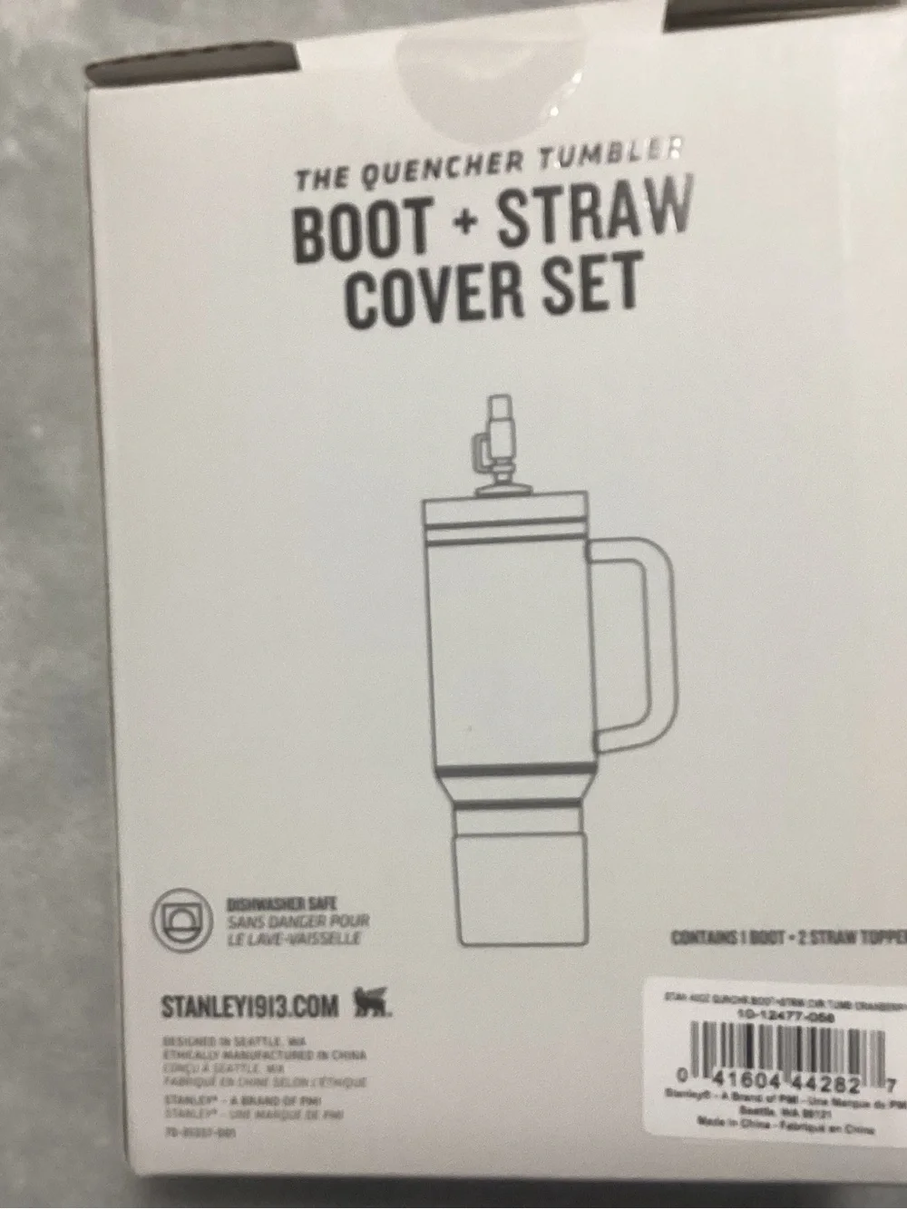 Stanley White Boot + Straw Cover Set for 40 oz Quencher in Cranberry